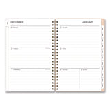 Natalya Weekly/Monthly Planner, Abstract Artwork, 8 x 5, Peach-Pink/White Cover, 12-Month (Jan to Dec): 2025 (BLS14876925) Each