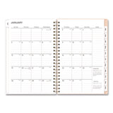 Natalya Weekly/Monthly Planner, Abstract Artwork, 8 x 5, Peach-Pink/White Cover, 12-Month (Jan to Dec): 2025 (BLS14876925) Each