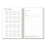 Natalya Weekly/Monthly Planner, Abstract Artwork, 8 x 5, Peach-Pink/White Cover, 12-Month (Jan to Dec): 2025 (BLS14876925) Each