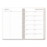 Natalya Weekly/Monthly Planner, Abstract Artwork, 8 x 5, Peach-Pink/White Cover, 12-Month (Jan to Dec): 2025 (BLS14876925) Each