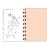 Natalya Weekly/Monthly Planner, Abstract Artwork, 8 x 5, Peach-Pink/White Cover, 12-Month (Jan to Dec): 2025 (BLS14876925) Each