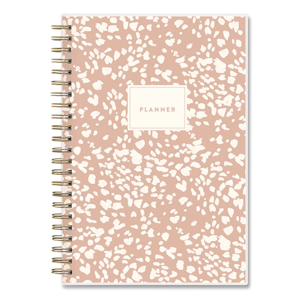 Natalya Weekly/Monthly Planner, Abstract Artwork, 8 x 5, Peach-Pink/White Cover, 12-Month (Jan to Dec): 2025 (BLS14876925) Each