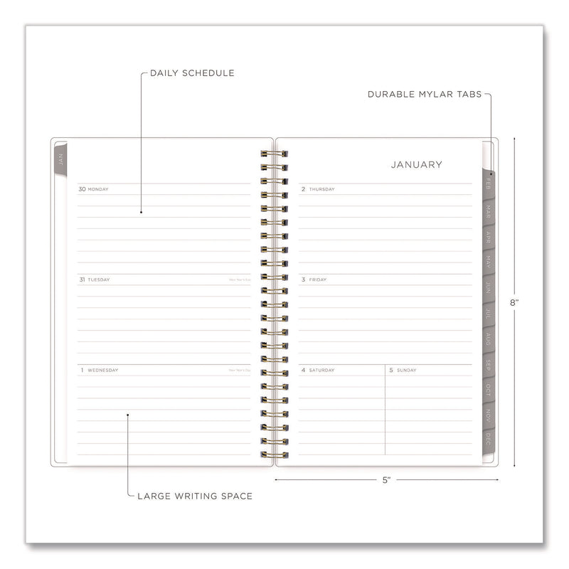 Kelly Ventura Mimosa Weekly/Monthly Planner, Luscious Lemons Artwork, 8 x 5, Yellow/White Cover, 12-Month (Jan to Dec): 2025 (BLS14906125) Each