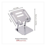 OTM Essentials™ Adjustable Laptop Riser Stand, 10.62" x 9" x 1.5" to 5", Silver (CELOBA2A) Each