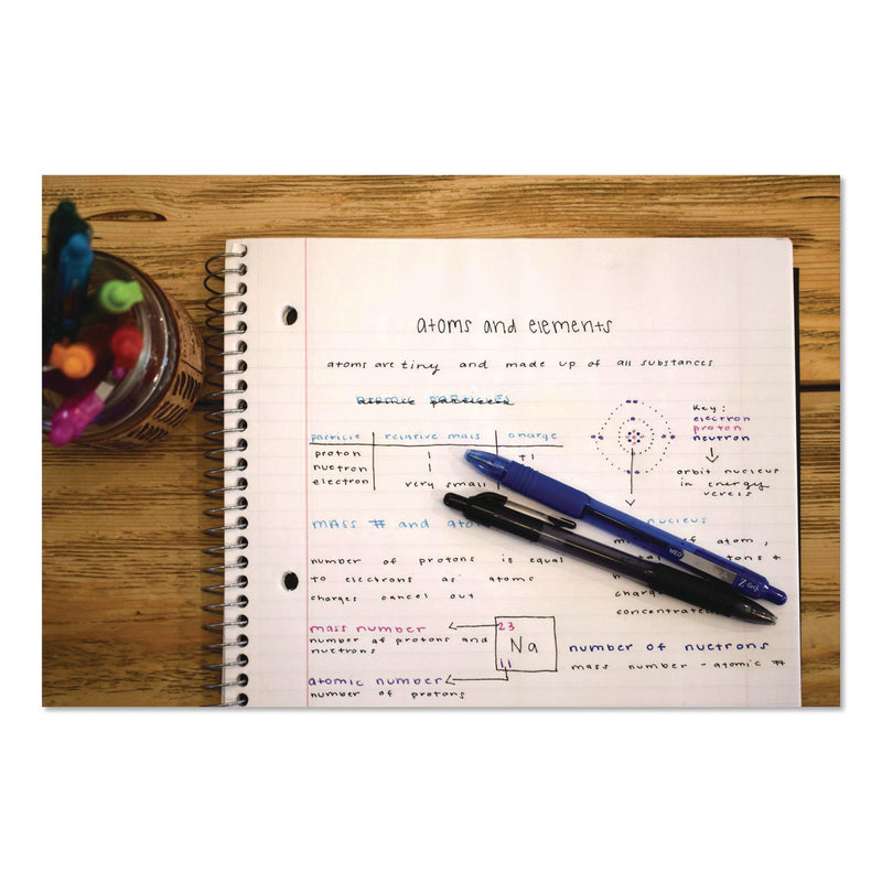 Zebra® Z-Grip Ballpoint Pen, Retractable, Medium, 1 mm, Black Ink, Clear/Black Barrel, 96/Pack (ZEB22196) Pack of 96