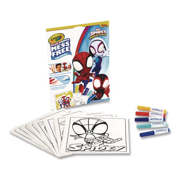 Crayola® Spidey and His Amazing Friends Color Wonder Kit, (18) Action-Packed Coloring Pages; (5) Spider-Man Collection Markers (CYO752784) Each