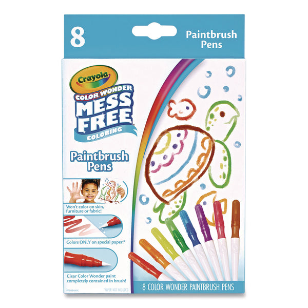 Crayola® Color Wonder Paintbrush Pens, Assorted Colors, 8/Pack (CYO752858) Pack of 8