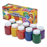 Cra-Z-Art® Washable Project Paints, 10 Assorted Colors, 2 oz Bottles, 10/Pack (CZA106014) Each