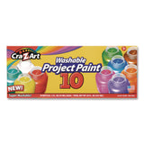 Cra-Z-Art® Washable Project Paints, 10 Assorted Colors, 2 oz Bottles, 10/Pack (CZA106014) Each