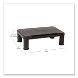 Mind Reader Adjustable Rectangular Monitor Stand, 14.5" x 10.5" x 2.5" to 5.25", Black, Supports 50 lb, 2/Pack (EMS2SMPLMONBLK) Each