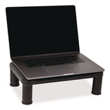 Mind Reader Adjustable Rectangular Monitor Stand, 14.5" x 10.5" x 2.5" to 5.25", Black, Supports 50 lb, 2/Pack (EMS2SMPLMONBLK) Each