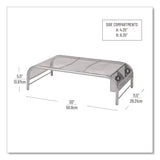 Mind Reader Metal Mesh Monitor Stand, For Up to 22" Monitors, 19" x 10.5" x 5.5", Silver, Supports 25 lb (EMSMESHMSIL) Each
