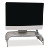 Mind Reader Metal Mesh Monitor Stand, For Up to 22" Monitors, 19" x 10.5" x 5.5", Silver, Supports 25 lb (EMSMESHMSIL) Each