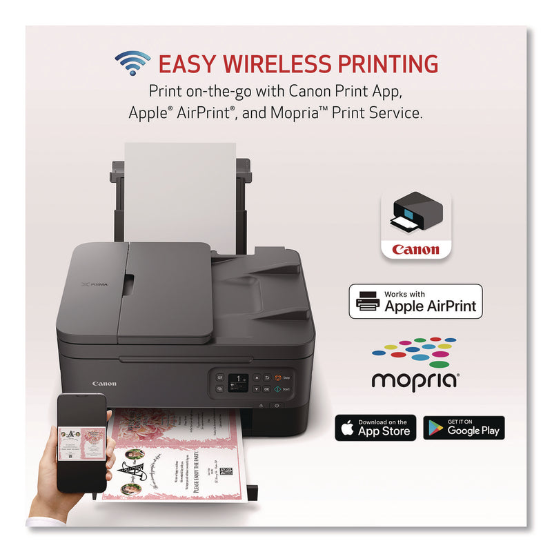 Canon® PIXMA TR7020a Wireless Color All-in-One Inkjet Printer, Copy, Print, Scan (CNMTR7020ABLACK) Each