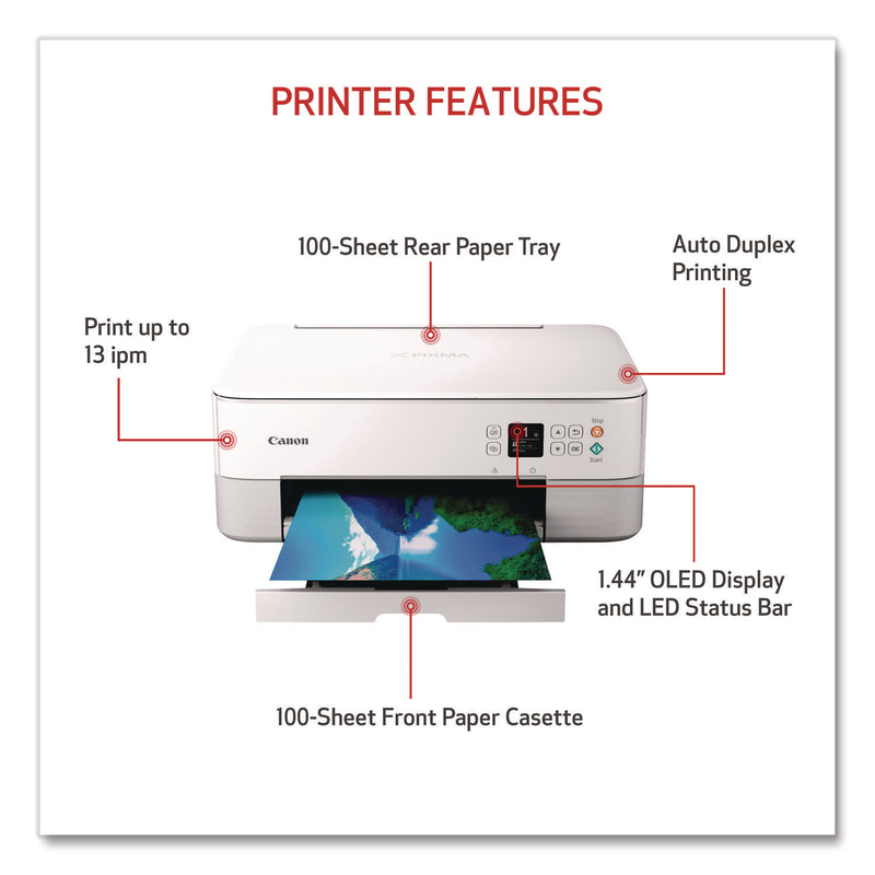 PIXMA TS6420a Wireless Color All-in-One Inkjet Printer, Copy/Print/Scan (CNMTS6420AWHITE) Each