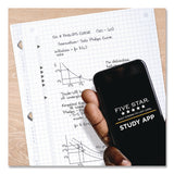 Five Star® Reinforced Filler Paper Plus Study App, 3-Hole, 8.5 x 11, Quadrille Rule, 80/Pack (FVS170122170036) Pack of 80