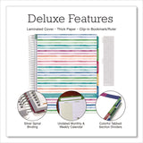 Global Printed Products Deluxe Teacher's Academic Planner, Weekly/Monthly, Seven Class Period per Two-Page Spread, 11 x 8.5, Multicolor Rainbow Cover (GPUDTP0001U22S) Each