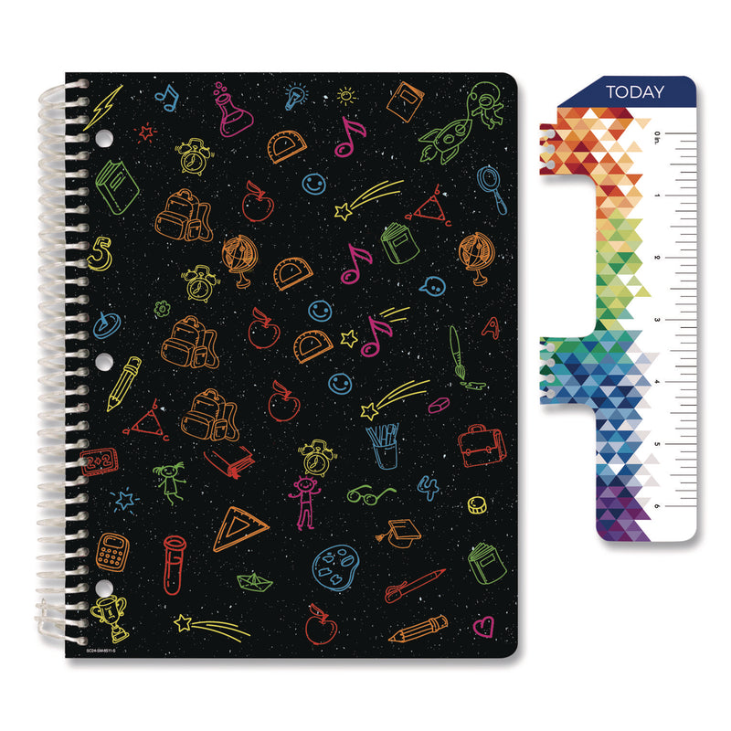 Global Printed Products Chalkboard Doodles Weekly/Monthly Student Planner, Academic Artwork, 11 x 8.5, Multicolor Cover, 11-Month: Aug 2024-June 2025 (GPUSC24SM8511S) Each