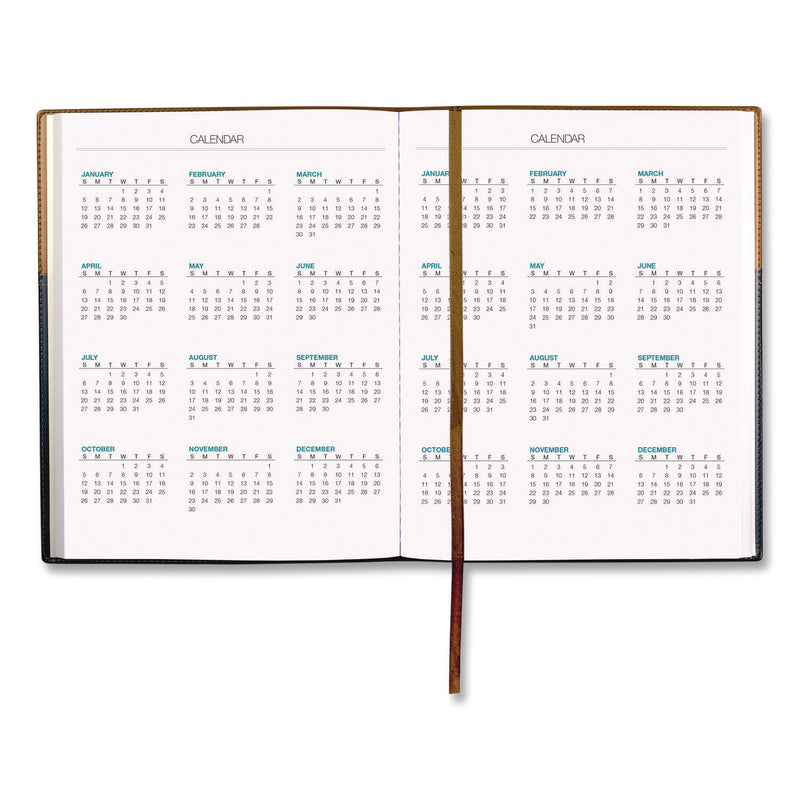 Global Printed Products Deluxe Weekly/Monthly Planner, 10 x 8, Black/Brown Cover, 14-Month: Nov 2024 to Dec 2025 (GPUSPLS25BRN810) Each