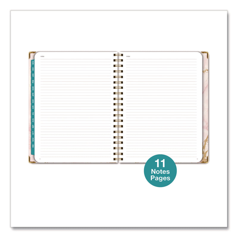 Global Printed Products Marble Weekly/Monthly Planner, 11 x 8.5, Pink Marble/Gold Cover, 14-Month: Nov 2024 to Dec 2025 (GPUSPLS25851101) Each
