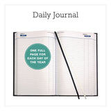 Global Printed Products Classic Hardbound Daily Planner, 12.5 x 8, Black/Gold Cover, 12-Month (Jan to Dec): 2025 (GPUSPLSSDCY25BK) Each