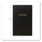 Global Printed Products Classic Hardbound Daily Planner, 12.5 x 8, Black/Gold Cover, 12-Month (Jan to Dec): 2025 (GPUSPLSSDCY25BK) Each
