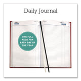 Global Printed Products Classic Hardbound Daily Planner, 12.5 x 8, Red/Gold Cover, 12-Month (Jan to Dec): 2025 (GPUSPLSSDCY25RD) Each