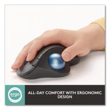 Logitech® Ergo M575 Trackball, Black, 33 ft, Right Hand Use, Black (LOG910005869) Each