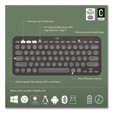 Logitech® Pebble 2 Wireless Keyboard and Optical Mouse Combo, 2.4 GHz Frequency/32.8" Wireless Range, Tonal Graphite (LOG920012061) Each