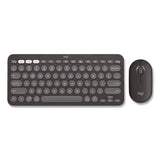 Logitech® Pebble 2 Wireless Keyboard and Optical Mouse Combo, 2.4 GHz Frequency/32.8" Wireless Range, Tonal Graphite (LOG920012061) Each