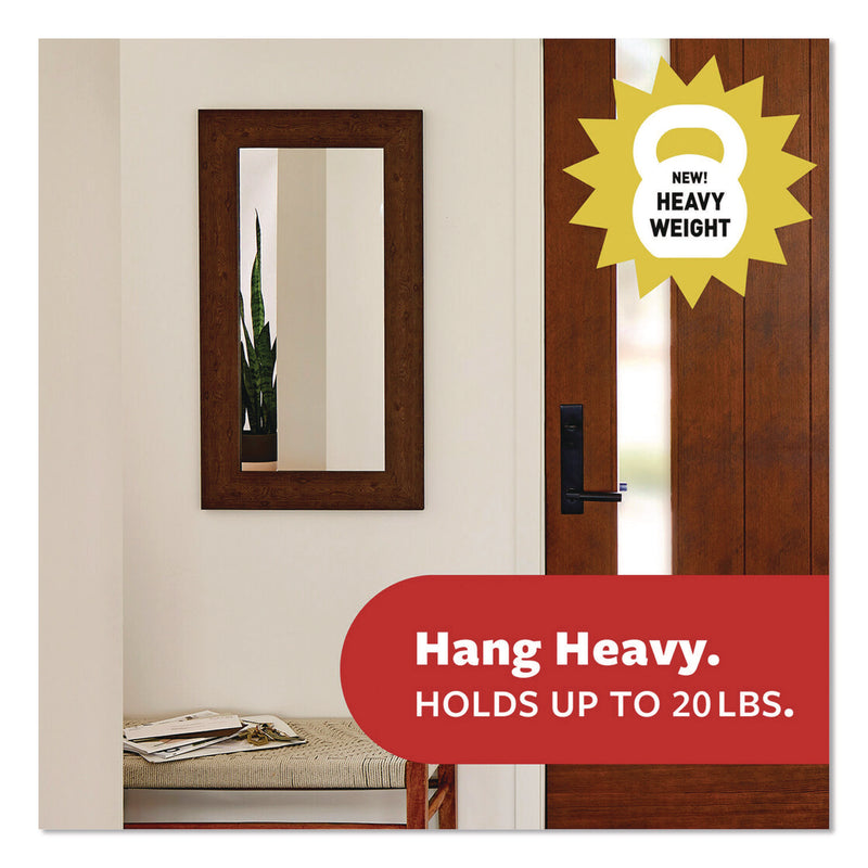 Command™ X-Large Utility Hook, Plastic, White, 10 lb Capacity, 1 Hook and 4 Strips (MMM17010ES) Each