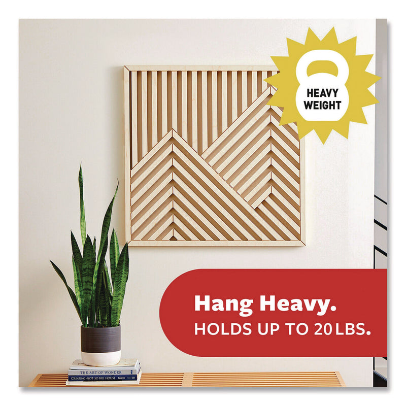 Command™ Picture Hanging Strips, X-Large, Removable, Holds up to 20 lbs per 4 Pairs, 0.88 x 4.38, White, 4 Pairs/Pack (MMM17217ES) Pack of 4