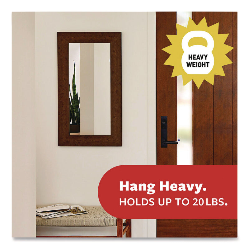 Command™ Picture Hanging Strips, X-Large, Removable, Holds up to 20 lbs per 4 Pairs, 0.88 x 4.38, White, 4 Pairs/Pack (MMM17217ES) Pack of 4