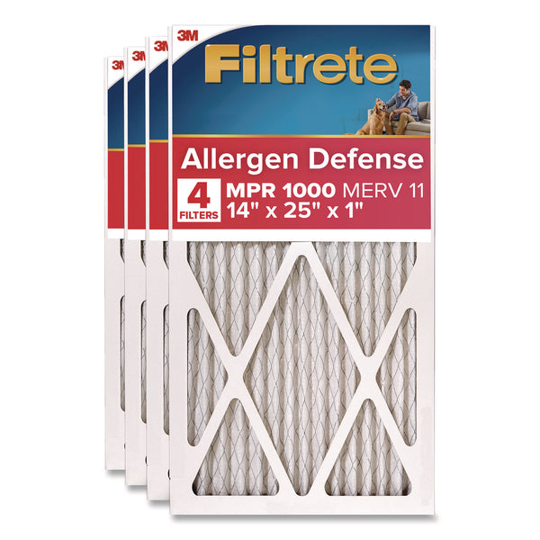 Filtrete™  Allergen Defense Air Filter, 12 x 25, 4/Carton (MMM98044CA) Case of 4