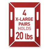 Command™ Picture Hanging Strips, X-Large, Removable, Holds up to 20 lbs per 4 Pairs, 8 Pairs/Pack (MMM172178ES) Pack of 8