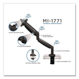 MOUNT-IT! Single Monitor Gas-Spring Mounting Arm, For 13" to 32" Monitors, 360 Degree Rotation, +/-45 Degree Tilt, Black, Supports 20lb (MNIMI1771BLACK) Each