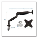 MOUNT-IT! Single Monitor Gas-Spring Mounting Arm, For 13" to 32" Monitors, 360 Degree Rotation, +/-45 Degree Tilt, Black, Supports 20lb (MNIMI1771BLACK) Each