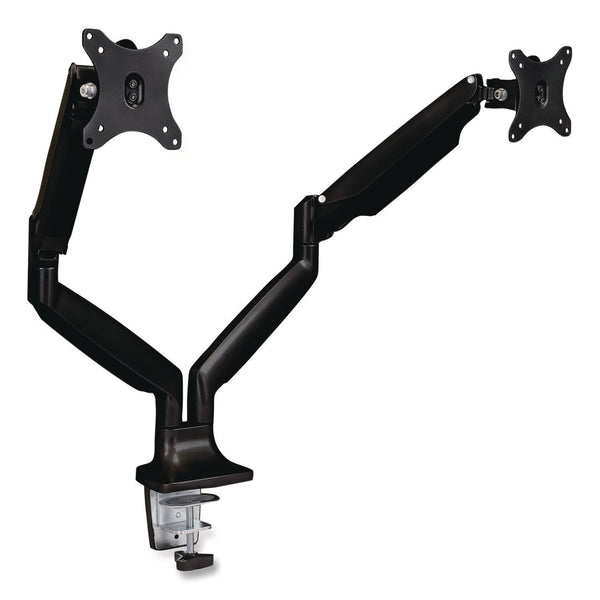 MOUNT-IT! Dual Monitor Gas-Spring Mounting Arm, For 13" to 32" Monitors, 360 Degree Rotation, +/-45 Degree Tilt, Black, Supports 20 lb (MNIMI1772BLACK) Each