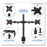 MOUNT-IT! Full Motion Dual Monitor Desktop Mount, For 17" to 27" Monitors, 360 Degree Rotation, +/-90 Degree Tilt, Black, Supports 22lb (MNIMI2752) Each