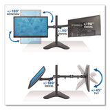 MOUNT-IT! Dual Monitor Desk Stand, For 19" to 32" Monitors, 36.4" x 11" x 18.3", Black, Supports 17.6 lb (MNIMI2781) Each