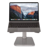 MOUNT-IT! Adjustable Height Laptop Riser, 10" x 10.5" Platform, Silver/Black, Supports Up to 33 lbs (MNIMI7271) Each