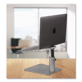 MOUNT-IT! Adjustable Height Laptop Riser, 10" x 10.5" Platform, Silver/Black, Supports Up to 33 lbs (MNIMI7271) Each