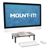 MOUNT-IT! Adjustable Desktop Monitor Riser, For Up to 32" Monitors, 14.57" x 9.25" x 5.51", Black, Supports 44 lb (MNIMI7363) Each