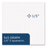 Roaring Spring® Whitelines Notebook. Quadrille Rule, (5 sq/in), Gray/Orange Cover, (70) 11 x 8.5 Sheets (ROA17001) Each