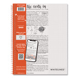 Roaring Spring® Whitelines Notebook. Quadrille Rule, (5 sq/in), Gray/Orange Cover, (70) 11 x 8.5 Sheets (ROA17001) Each