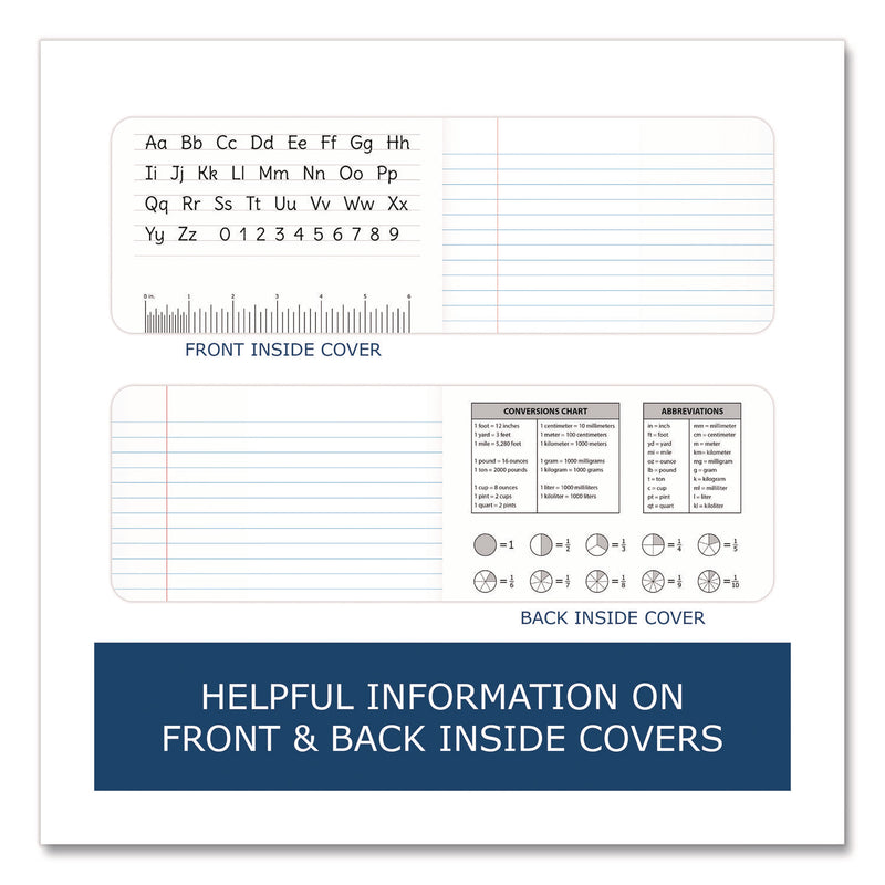 Roaring Spring® Junior Composition Notebook, Wide/Legal Rule, Black Marble Cover, (60) 4.88 x 7.5 Sheets (ROA77122) Each