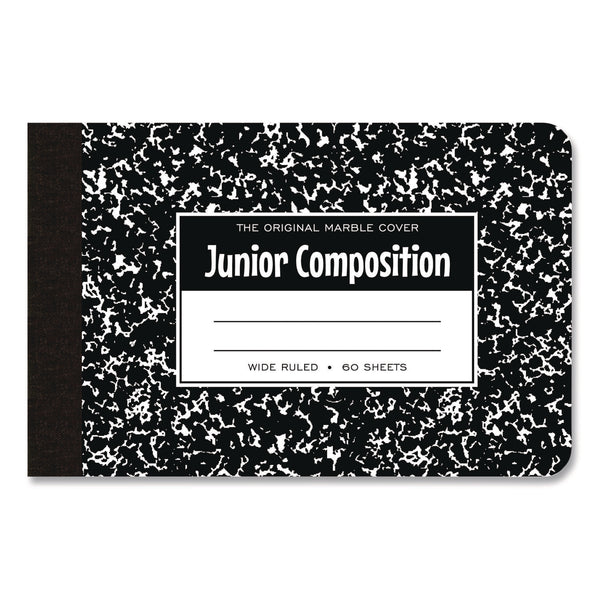Roaring Spring® Junior Composition Notebook, Wide/Legal Rule, Black Marble Cover, (60) 4.88 x 7.5 Sheets (ROA77122) Each