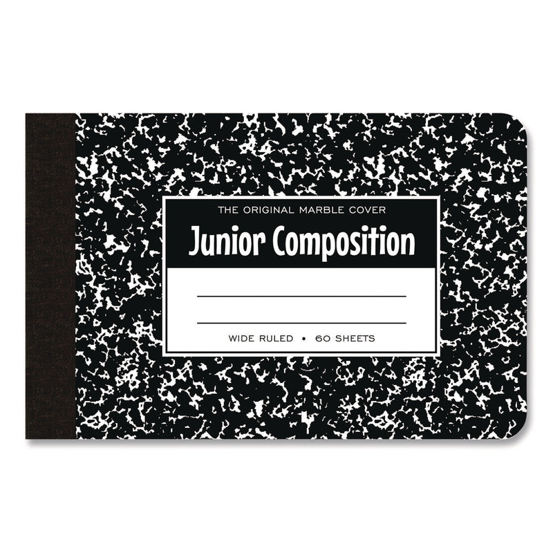 Roaring Spring® Junior Composition Notebook, Wide/Legal Rule, Black Marble Cover, (60) 4.88 x 7.5 Sheets (ROA77122) Each