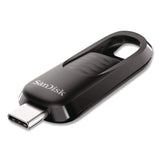 SanDisk® Ultra Slider USB 3.2 Type C Flash Drive, 128 GB, Black (SDISDCZ480128GA) Each