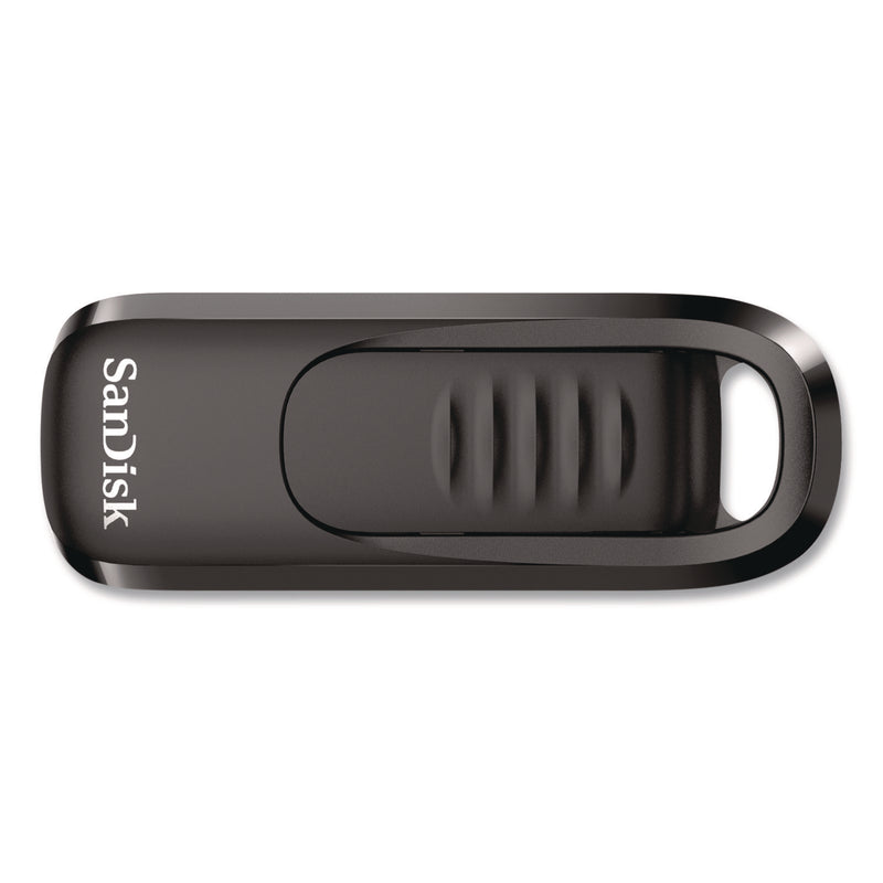 SanDisk® Ultra Slider USB 3.2 Type C Flash Drive, 128 GB, Black (SDISDCZ480128GA) Each